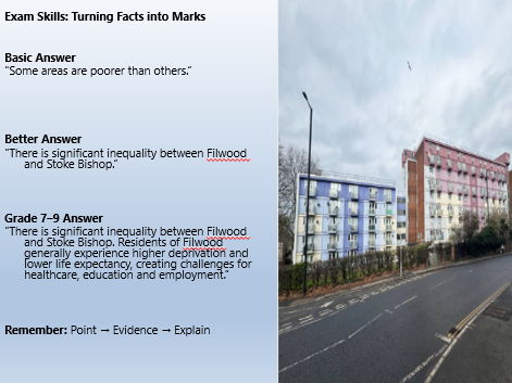 AQA GCSE Geography Urban Changes:  Challenges:  Bristol