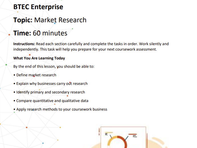 BTEC Enterprise MARKET RESEARCH workbook