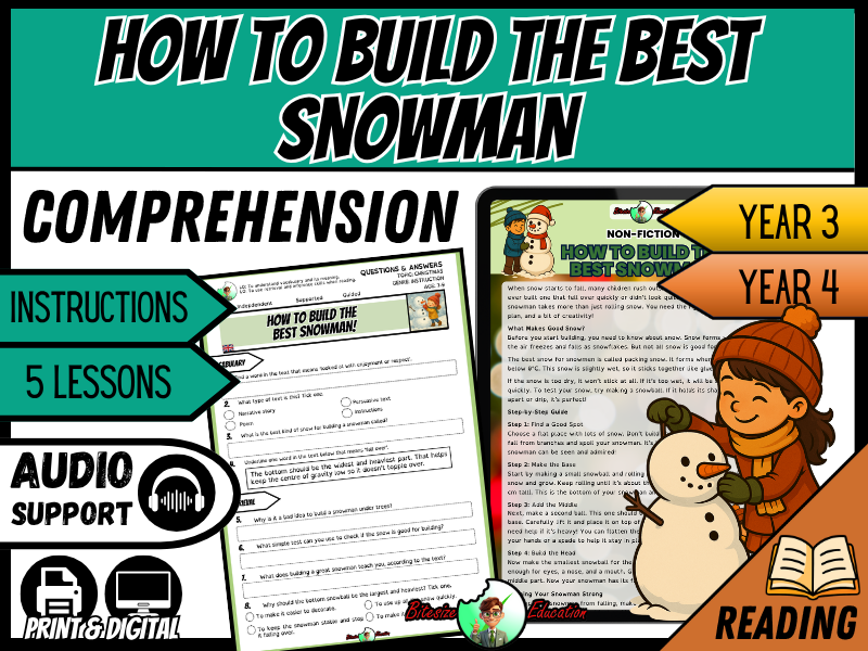 How to Build the Best Snowman | Reading Comprehension | Year 3/4
