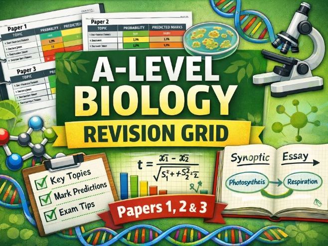 A‑Level Biology 2026 Targeted Revision Grid
