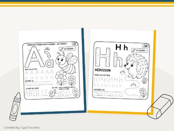 French Alphabet Handwriting | 60 pp