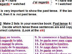 French worksheet to practise perfect tense