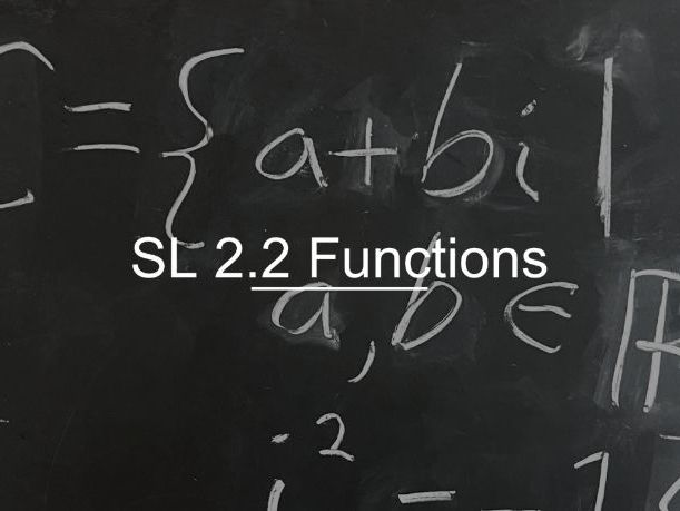 IB Math AI SL 2.2 - Functions