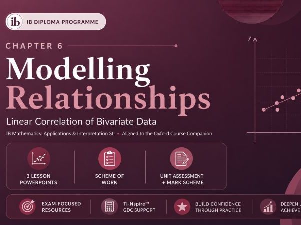 IB DP Mathematics A&I SL — Ch 6: Modelling Relationships — Complete Unit (3 Lessons + SOW + Exam)