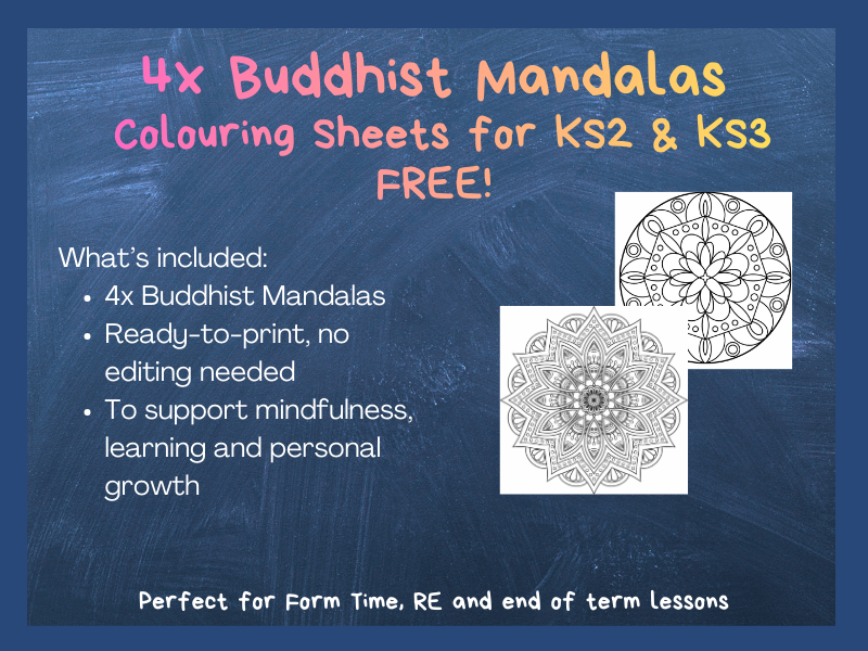 Buddhist Mandalas A4 Colouring Sheet - Free!