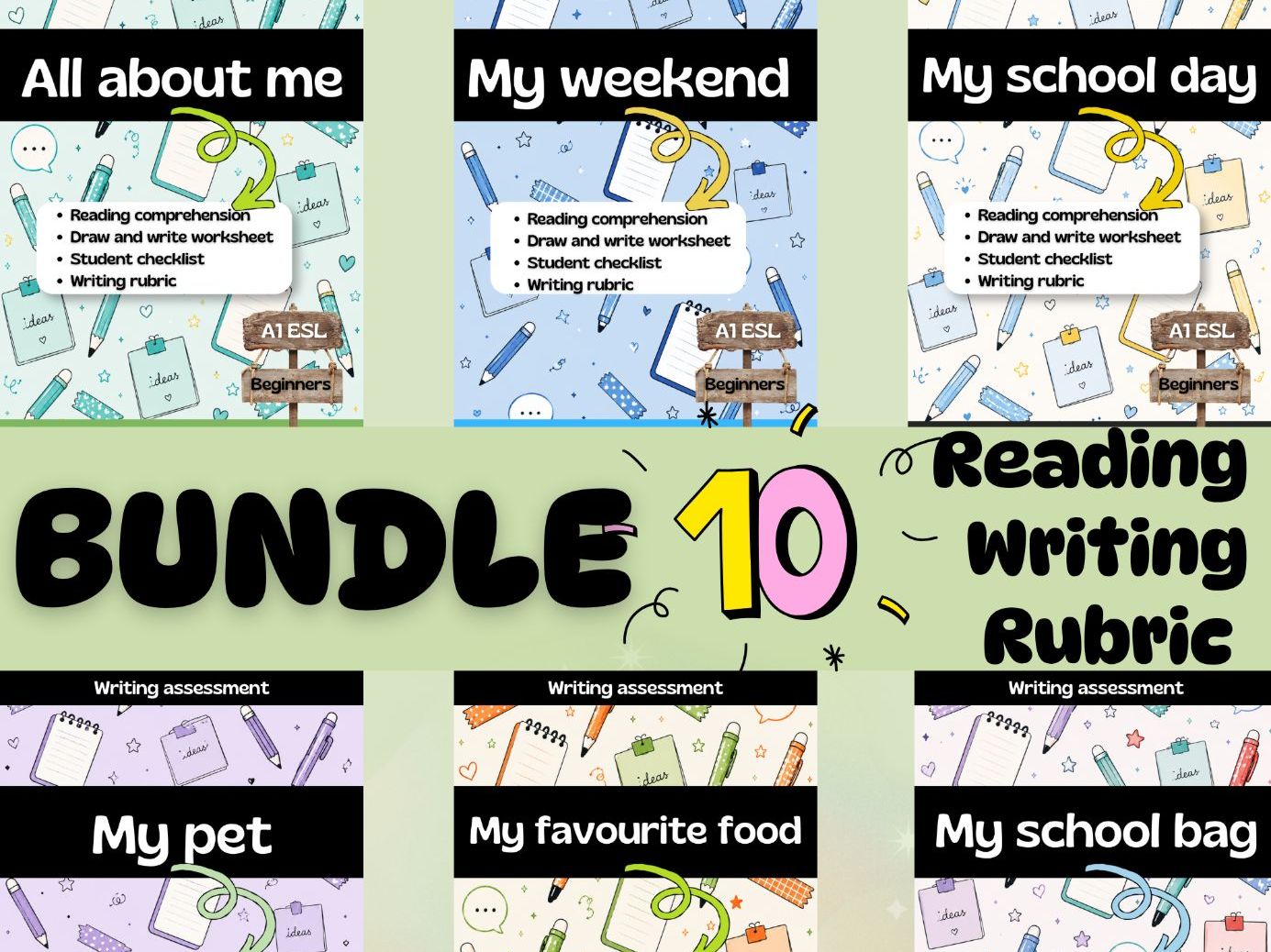 BUNDLE - 10 READING AND WRITING ACTIVITIES