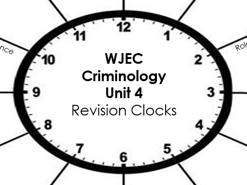 WJEC L3 Applied Criminology Unit 4 Revision Clocks