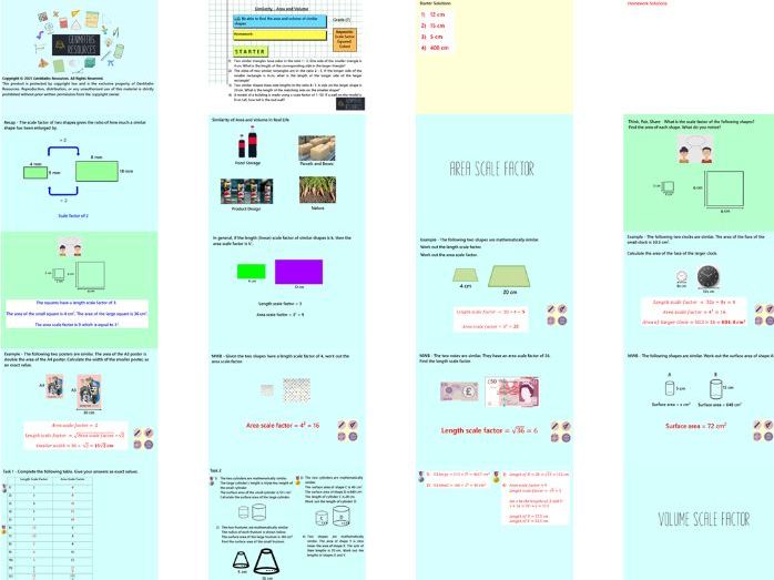 Similarity Area and Volume - Maths GCSE Higher PowerPoint Lesson