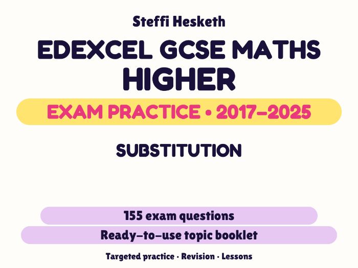 Edexcel GCSE Maths Higher: Substitution Exam Questions | 2017-2025