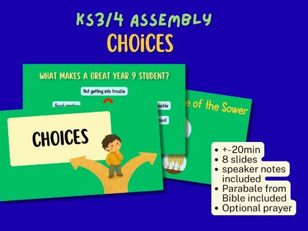 KS3/4 Assembly: Choices (Christian theme)