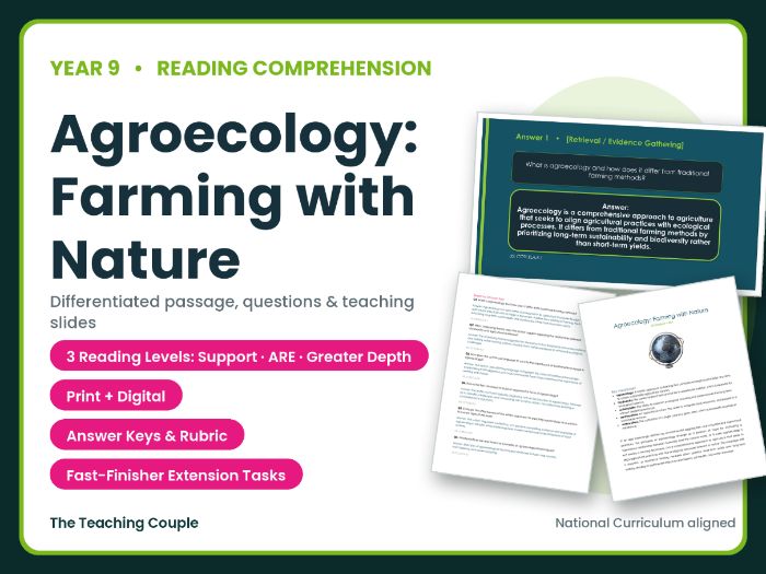 Agroecology: Farming with Nature Reading Comprehension | Year 9 (KS3)