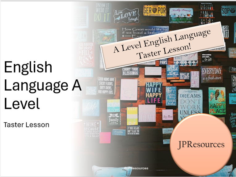 A Level English Language Taster Lesson