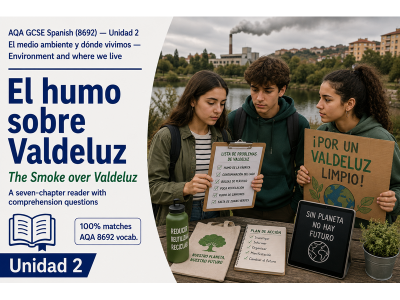 GCSE SPANISH SHORT STORY: AQA 8692 New GCSE: Environment & where people live- AQA New SPEC