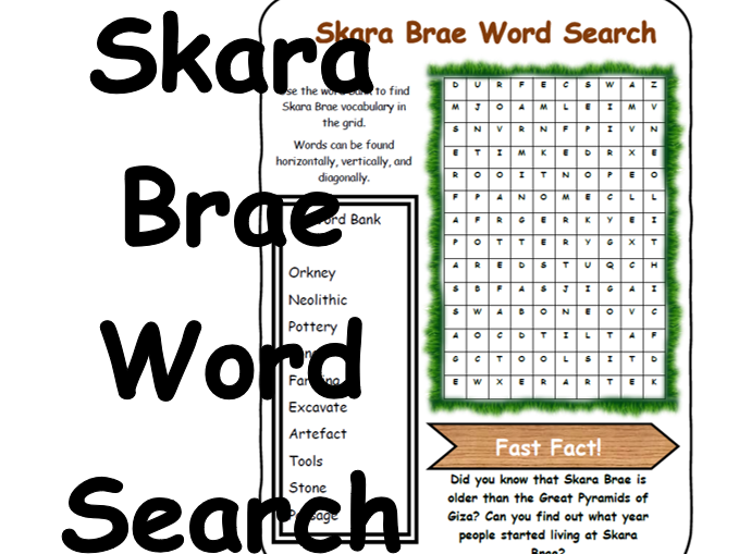 Skara Brae Word Search