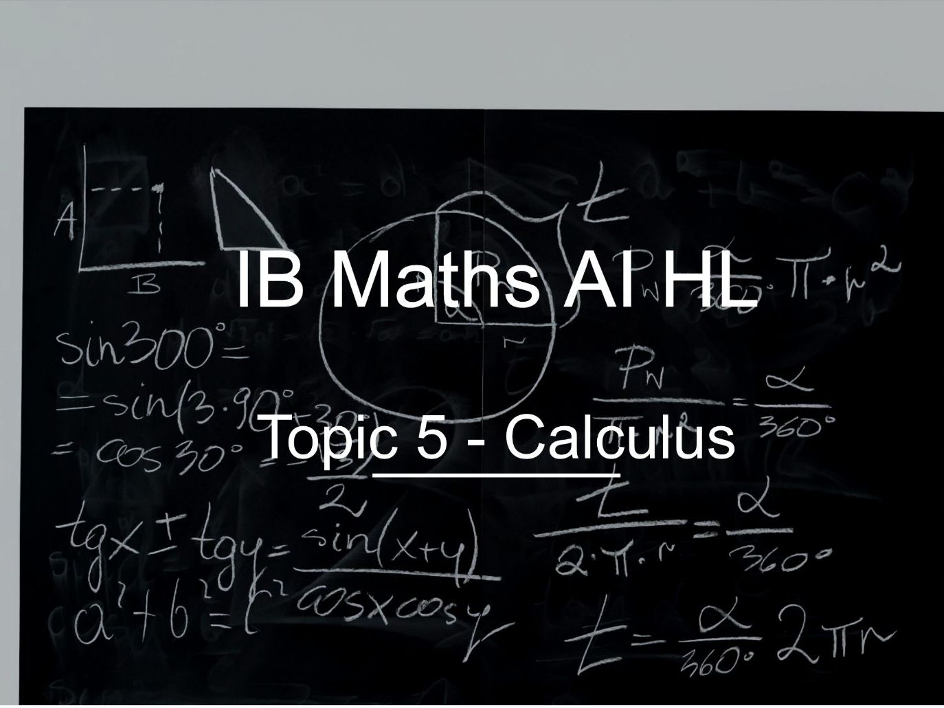 IB Math AI Unit 5 - Calculus Slidedeck bundle