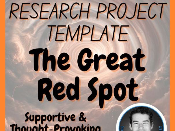 The Great Red Spot | Space Science Research Project Template | Digital + Print
