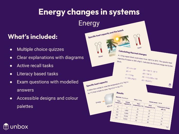 AQA GCSE 6.1.1.3 Energy Changes in Systems
