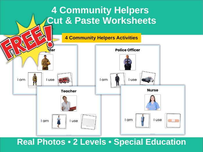 Community Helpers Cut & Paste | Free Sample