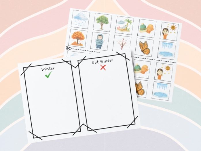 Winter - Winter, Not Winter Sorting Cut & Stick