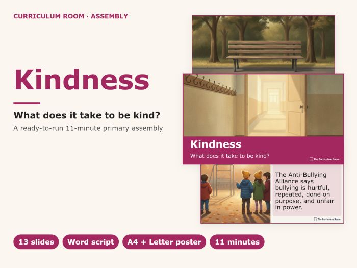 Kindness Assembly: What Does It Take to Be Kind? Primary Slides + Script