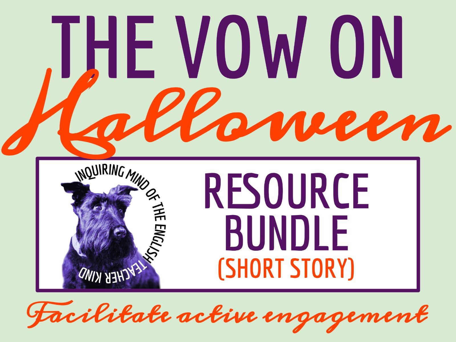 "The Vow on Halloween" by Lyllian Huntley Harris Quiz, Analysis Worksheet, and Vocabulary Activities