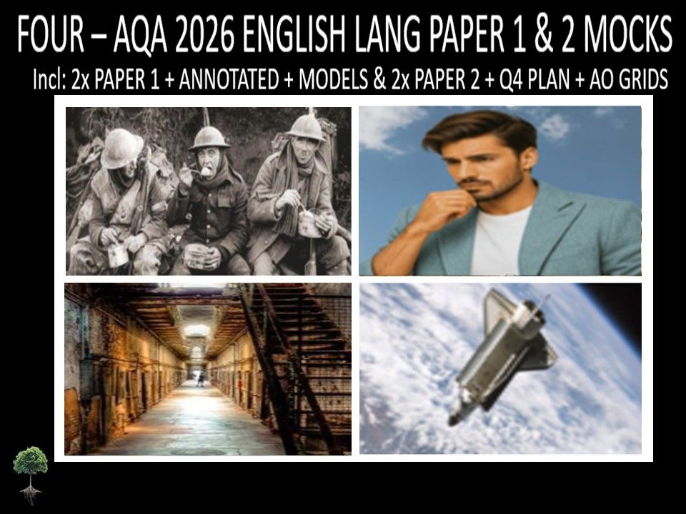 FOUR - AQA PAPER 1 & 2 | 2026 FULL MOCKS | ANNOTATED | Q4 PLAN | AO GRIDS | MODELS