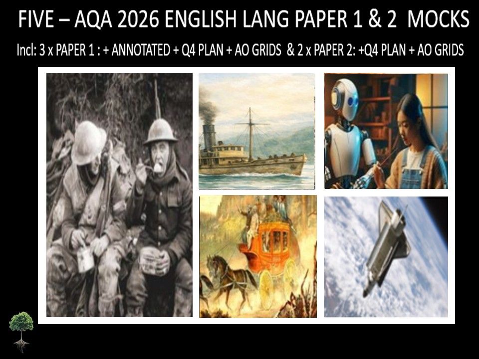 FIVE - AQA PAPER 1 & 2 | 2026 FULL MOCKS | ANNOTATED | Q4 PLAN | AO GRIDS