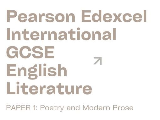 IGCSE EDEXCEL English Literature Poetry and Modern Prose Past Paper Workbook The Joy Luck Club