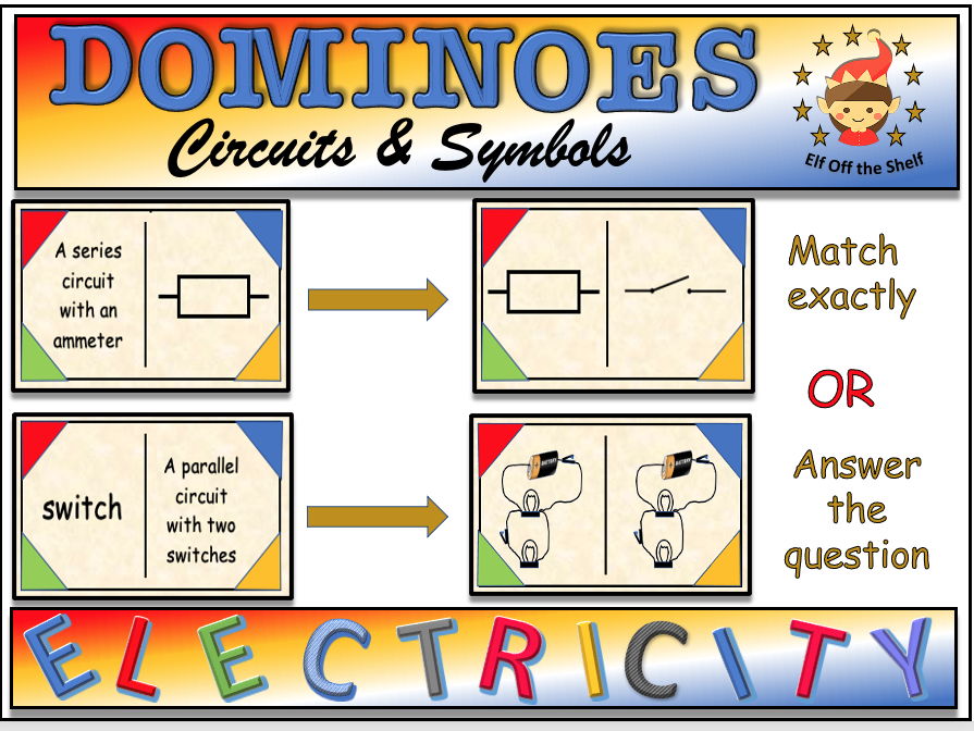 Current Electricity - Circuit and Symbols Dominoes KS3