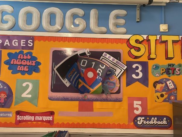 Google Sites Wall Display for IT, Business and Communication Subjects