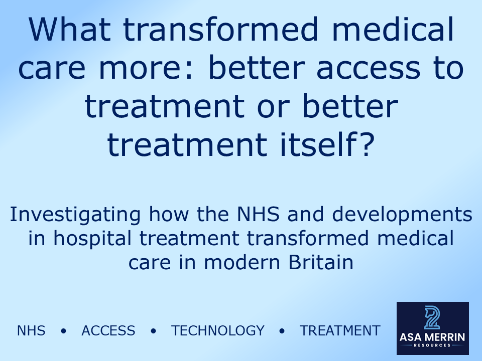 GCSE Medicine Through Time | Modern | Medical Care Lesson | What Transformed Care More?