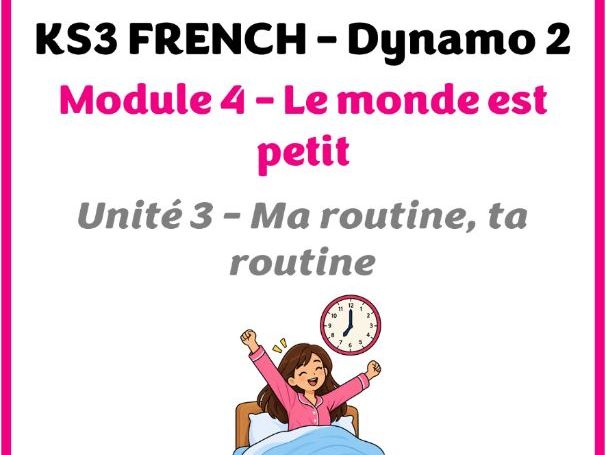 KS3 French - Dynamo 2 (vert) - Module 4 (Le monde est petit) - Lesson for unit 3