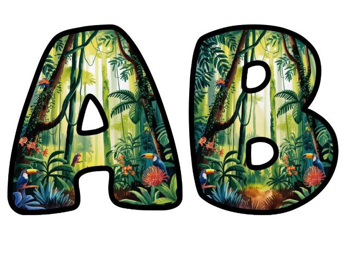 Amazon Rainforest Alphabet Letters | Classroom Display, A-Z 0-9 and Signs