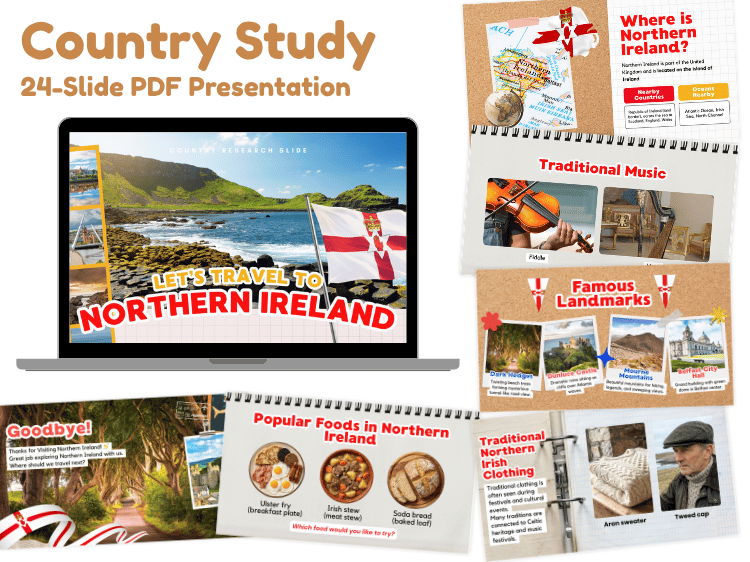 Northern Ireland Country Study | Geography & Culture 24-Slide Presentation