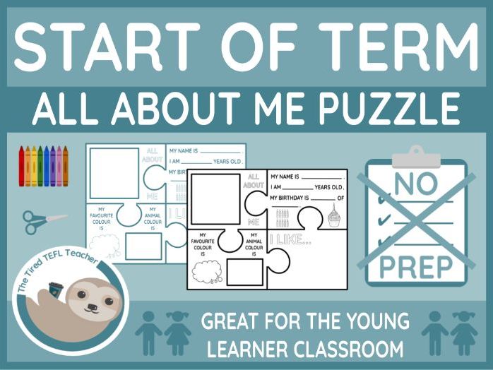 ESL Young Learner All About Me Puzzle