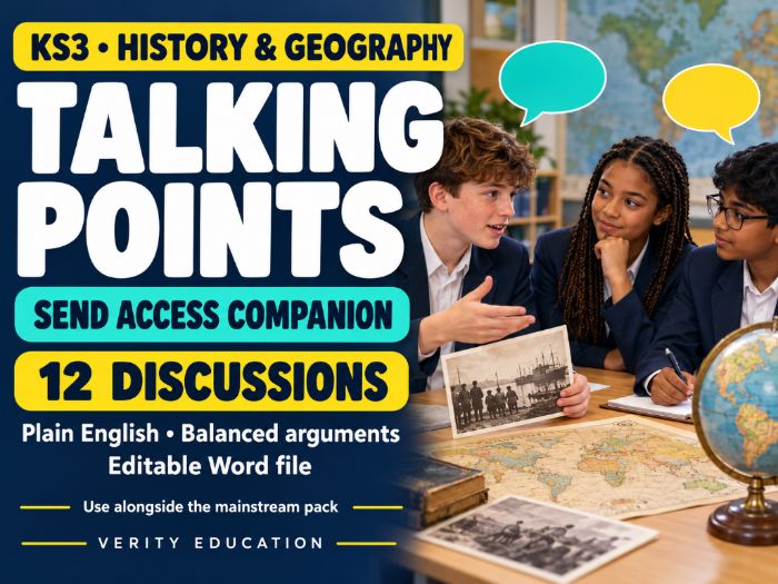 KS3 Oracy Talking Points: History & Geography — SEND Access Companion