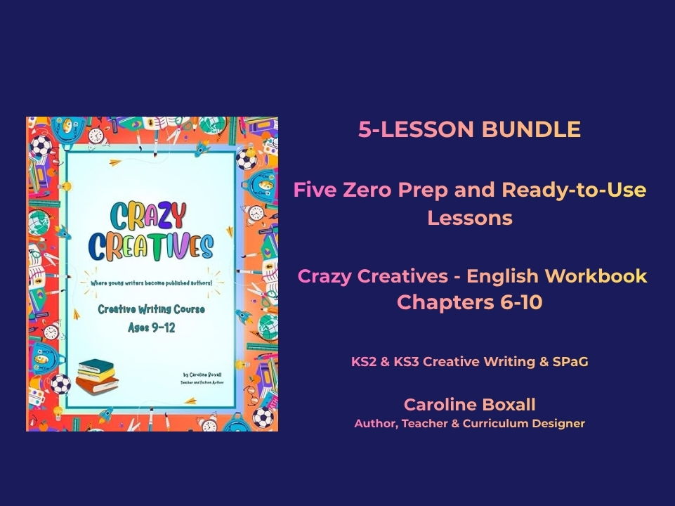 Crazy Creatives: Writing Skills Bundle (Chapters 6-10) POV, Tension, First Draft, Feedback, Edit