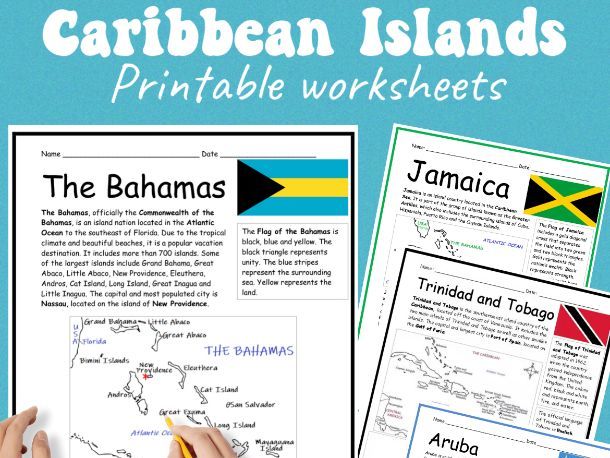 Caribbean Islands | Printable Geography Worksheets