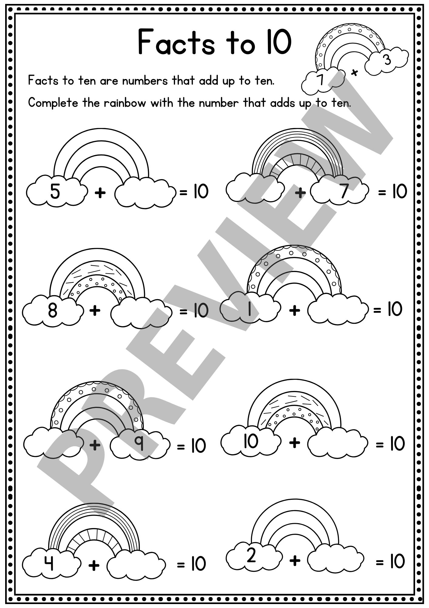 Number Facts To 10 And 20 Friends Of Ten Teaching Resources