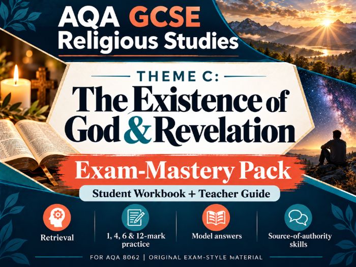 AQA GCSE Religious Studies Theme C: The Existence of God & Revelation Exam-Mastery Pack | 8062