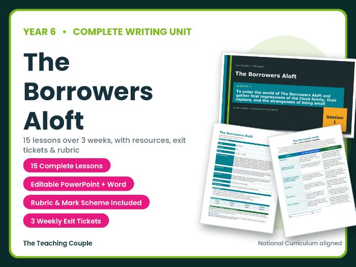 The Borrowers Aloft | Year 6 English Unit | 15 Complete Lessons + Resources + Mark Scheme