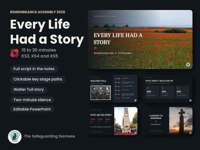 Remembrance Assembly 2026: Every Life Had a Story (KS3, KS4, KS5)