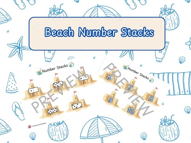Beach Number Stacks (0-10)