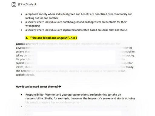 AQA GCSE An Inspector Calls (Revision guide: All you need to know from a former Grade 9 student)