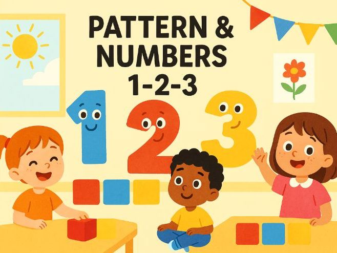 Numbers 1-2-3 and AB pattern