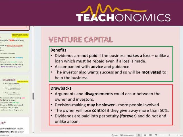 8. Sources of Business Finance - Topic 1.3 - Edexcel GCSE Business - Theme 1 - Slides and Activities