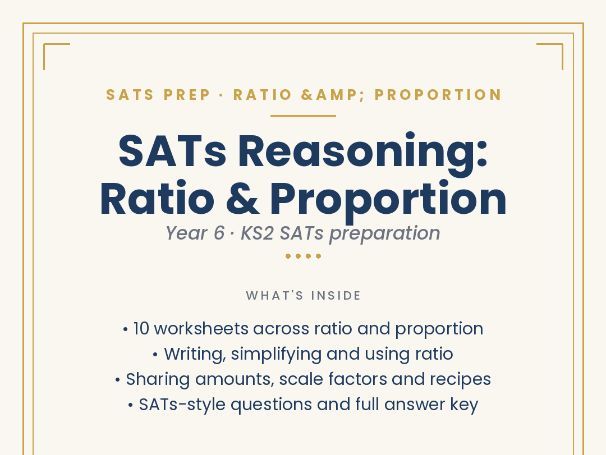 Year 6 SATs Reasoning: Ratio & Proportion