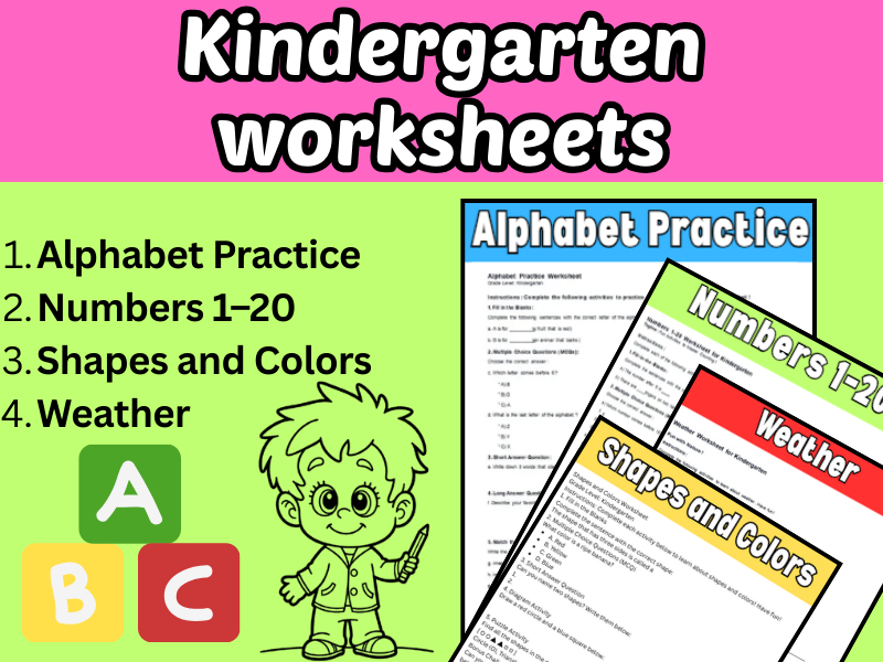 Kindergarten worksheets