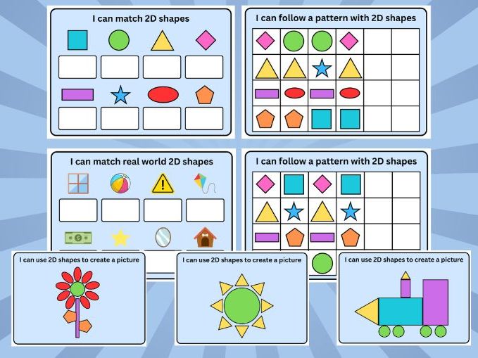 2D Shape Recognition & Matching Activities | Reusable | Early Maths Pack