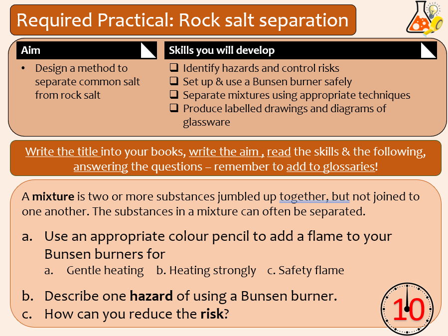KS3 Rock salt separation (practical)